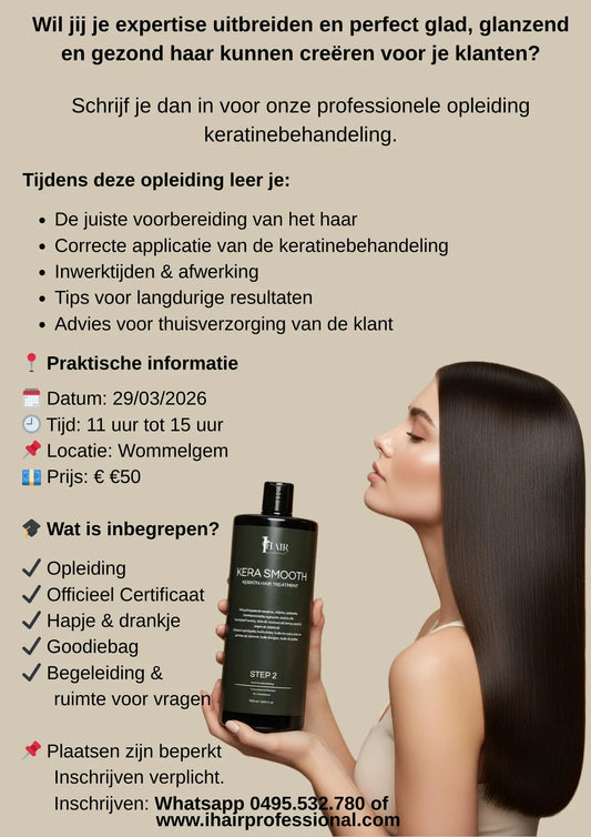 Keratine Opleiding 29/03Haarproducten voor gezond en glanzend haar. I Hair Professional I Hair Professional